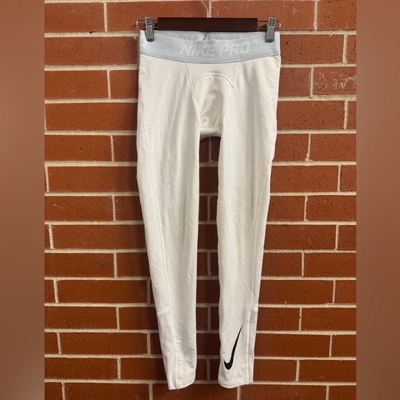 Nike Pro Dri-FIT White Compression Tights Men’s Size Small - Picture 1 of 4